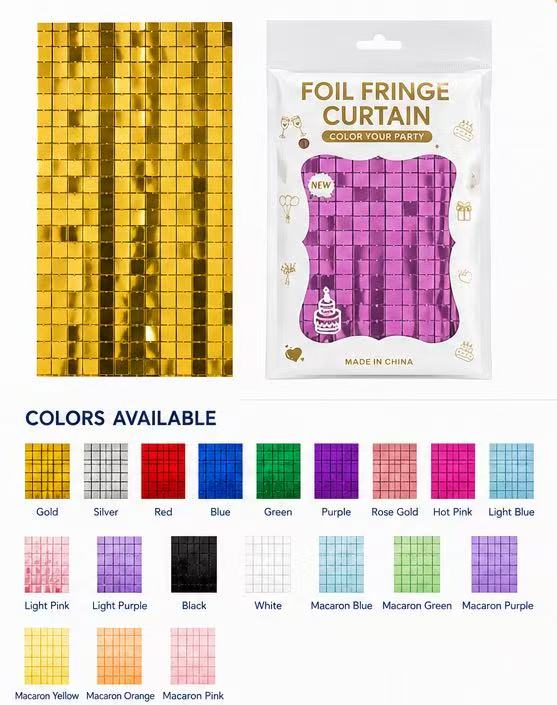 Square sequin backdrop curtain